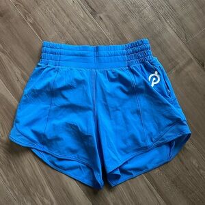 Lululemon x Peloton Hotty Hot High-Rise 4” Shorts Blue Size 2